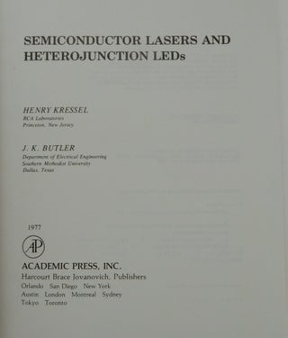 Semiconductor Lasers and Heterojunction LEDs