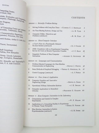 Proceedings of the IBM Scientific Computing Symposium on Man-Machine Communication