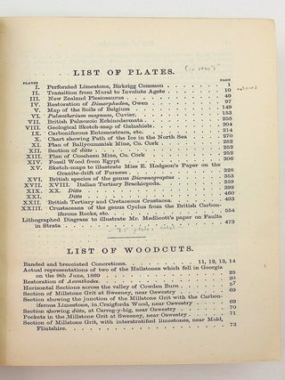 The Geological Magazine or Monthly Journal of Geology with Which is Incorporated 'The Geologist' Nos. LXVII to LXXVII ... Vol VII January to December 1870