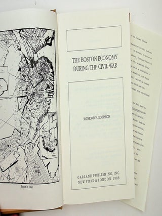 Item #15120 Boston Economy During the Civil War (Harvard dissertations in American history and...