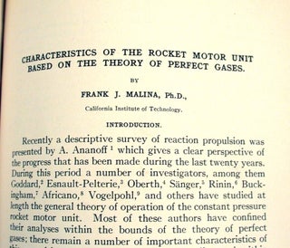Characteristics of the Rocket Motor Unit Based on the Theory of Perfect Gases