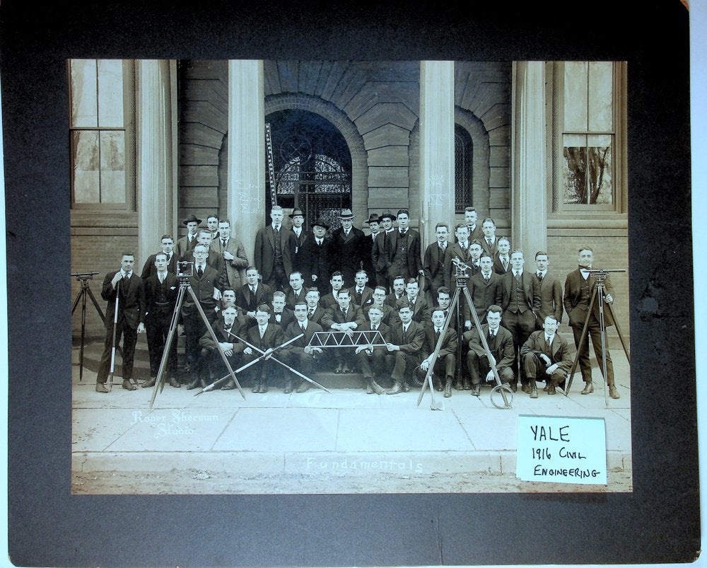 Item #15490 [Class Photograph] Photograph of the Yale School of Civil Engineering Class of 1916. Yale School of Engineering, Sheffield.