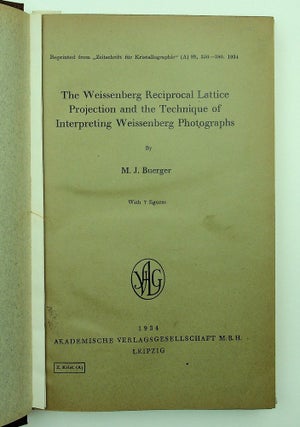 The Weissenberg Method - [A Sammelband of Fourteen Buerger Offprints in X-Ray Crystallography]