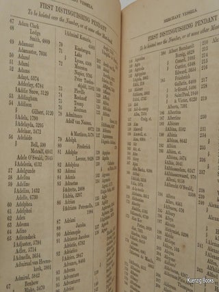 The Universal Code of Signals for The Mercantile Marine of All Nations, by the Late Captain Marryat, R. N. with a Selection of Sentences Adapted for Convoys, and Systems of Geometrical, Night & Fog Signals