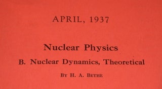 Bethe's Bible : Nuclear Physics