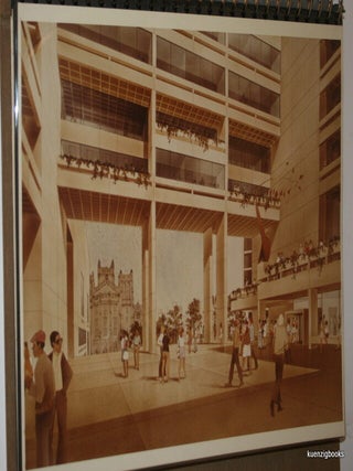Item #20024 Architect's presentation binder with graphs and photos of architectural drawings of...