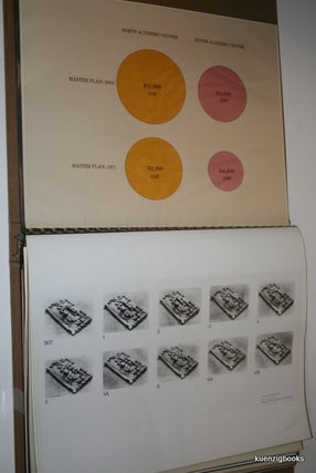 Architect's presentation binder with graphs and photos of architectural drawings of proposed facilities for the campus of City College at the City University of New York