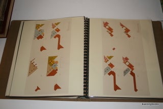 Architect's presentation binder with graphs and photos of architectural drawings of proposed facilities for the campus of City College at the City University of New York