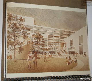 Architect's presentation binder with graphs and photos of architectural drawings of proposed facilities for the campus of City College at the City University of New York
