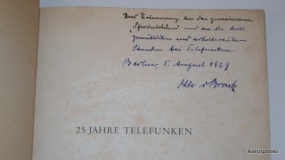 25 Jahre Telefunken Festschrift Der Telefunken Gesellschaft 1903-1928