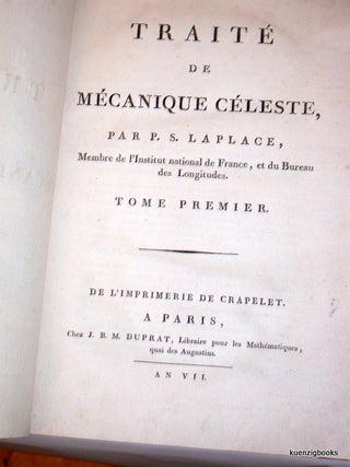 Traite de Mecanique Celeste [ Four volumes of Five, mixed editions ]