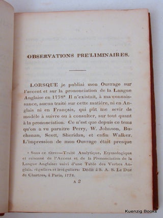 Traite Complet De La prononciation De La Langue Anglaise ... Suivi D'un Supple'ment Aux Grammaires Anglaises ...