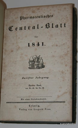 Pharmaceutisches Centralblatt Für 1841
