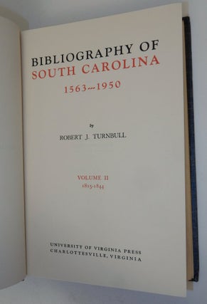 Bibliography Of South Carolina, 1563-1950 [ 5 of 6 Volumes ONLY ]