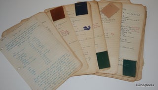 Item #22539 Manuscript Archive with formulae/processes for Leather Dressing, Dyeing, Tanning from...
