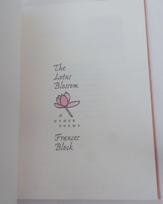 The Lotus Blossom & Other Poems