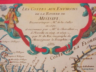 [ MAP ] Les Costes Aux Environs De La Riviere de Misisipi, Decouvertes par Mr. de la Salle en 1683 et reconnues par Mr. le Chevallier d'Iberville en 1698 et 1699
