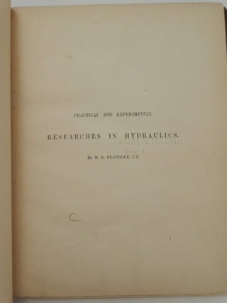 Practical and Experimental Researches in Hydraulics