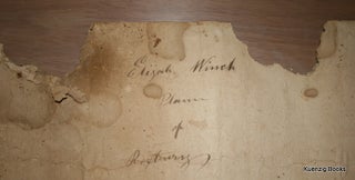 [ Manuscript document of Roxbury Vermont ] "Elijah Winch Plann of Roxbury [VT] circa 1860"