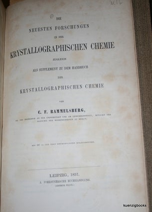 Handbuch der Krystallographischen Chemie BOUND WITH SUPPLEMENT Die neuesten Forschungen in der Krystallographischen Chemie : zugleich als Supplement zu dem Handbuch der Krystallographischen Chemie