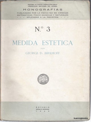 Item #23725 medida estetica. George D. Birkhoff