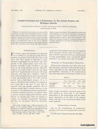Item #23898 Complex Formation due to Polarization. I. The System Krypton and Hydrogen Chloride...