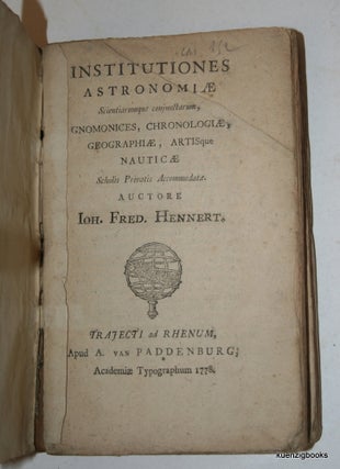 Item #24010 Institutiones astronomiae, scientiarumque conjunctarum, gnomonices, chronologiae,...