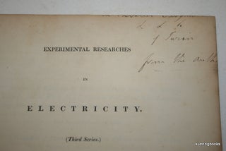 Experimental Researches in Electricity, Third Series