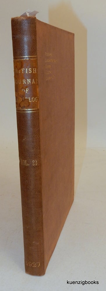 Item #24488 The British Journal of Radiology The Journal of the Roentgen Society Volume XXIII, 1927. Major G. W. C. Kaye.