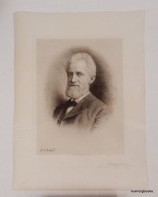 [ Portrait engraving on Japanese vellum ] of Nathaniel S. Shaler - Geologist and Paleontologist