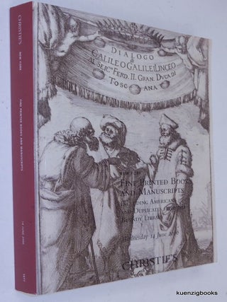 Item #25938 Fine Printed Books and Manuscripts including Americana and Duplicates from the Burndy...