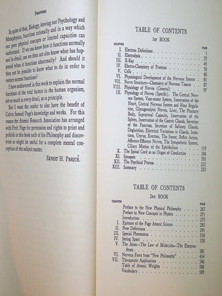 1st Book The Electro-Chemical Factor in Neurology A Research in Electro-Biology 2nd Book New Concepts of Physics