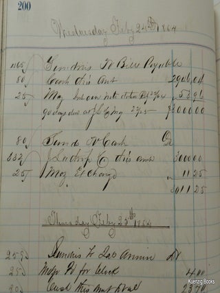 Manuscript Journal of William D. Olmsted & Co. covering September 1, 1863 through June 29, 1864