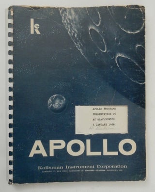 Item #26705 Apollo Programs Presentation to AC Electronics 5 January 1966. Kollsman Instrument...
