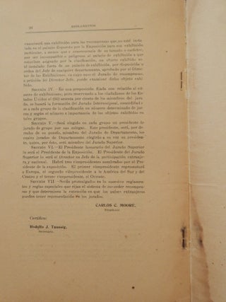 Reglamento de la sección de Honduras en la Exposición Internacional Panamá-Pacífico, San Francisco, California, 1915 : aprobado por acuerdo supremo de 28 de mayo de 1913 ... seguido de los Reglamentos y Reglas para informe y guía de los que pretendan participar en ella, dictados por el Presidente de La Expresada Exposicon Y Corregidos Y Aprobados por el Mismo