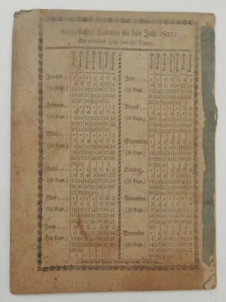 Der Neue, Americanische Landwirthschafts-Calender, auf das Jahr unsers Heilandes Jesu Christi 1823 ...