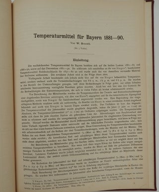 Temperaturmittel für Süddeutschland ; Temperaturmittel für Bayern 1881-90