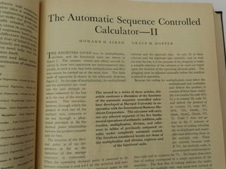 The Automatic Sequence Controlled Calculator I, II, and III