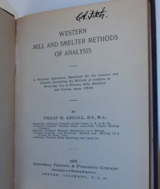 Western Mill and Smelter Methods of Analysis