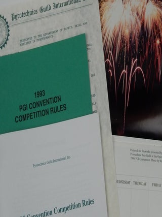 Item #26985 Pyrotechnics Guild International, Inc. 1997 Calendar, 1993 and 1997 Convention...