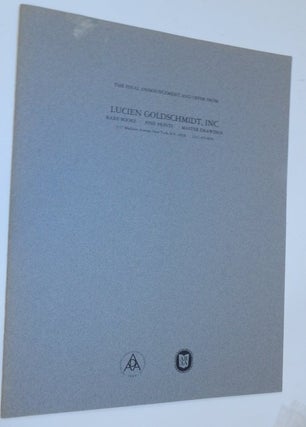 Item #26997 The final announcemnt and offer from Lucien Goldschmidt, Inc. Inc Lucien Goldschmidt