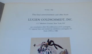 The final announcemnt and offer from Lucien Goldschmidt, Inc.