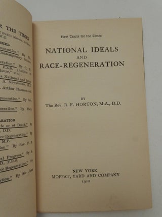 National Ideals for Race-Regeneration