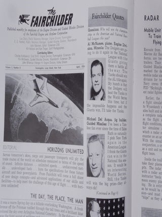 The Fairchilder ... published monthly for employees of the Engine Division and Guided Missiles Division of the Fairchild Engine and Airplane Corporation ... Volume 3, Number 8 April 1954