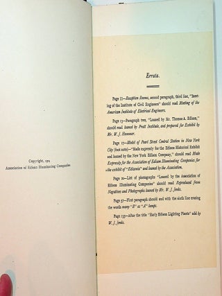 Edisonia : A Brief History of the Early Edison Lighting System