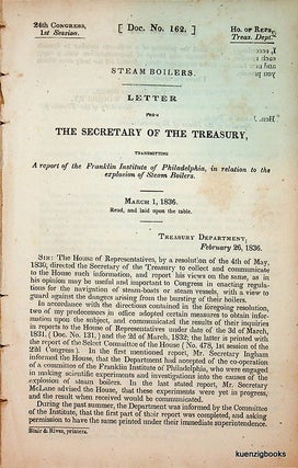 Item #27499 LETTER FROM THE SECRETARY OF THE TREASURY, TRANSMITTING A REPORT OF THE FRANKLIN...