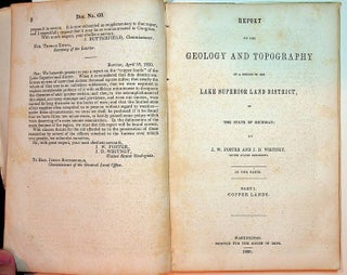 Report on the Geology and Topography of a portion of the Lake Superior Land District, in the State of Michigan ; ... in two parts. Part I. Copper Lands
