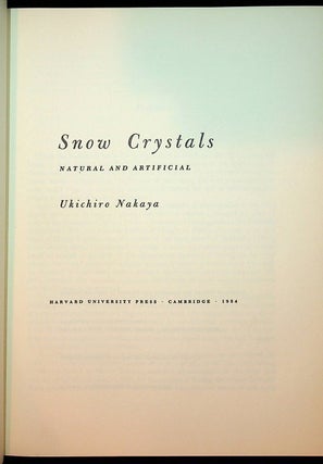 Snow Crystals Natural and Artificial