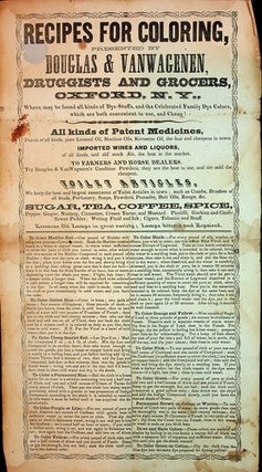 Item #27601 RECIPES FOR COLORING presented by Douglas & VanWagenen ... Where may be found all...