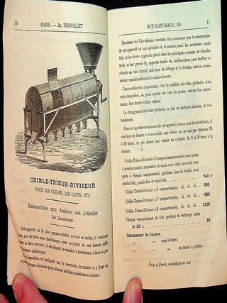Machines & instruments d'agriculture : fabrique spéciale d'appareils à nettoyer, ventiler, cribler, trier et diviser tous les grains et toutes les graines en général
